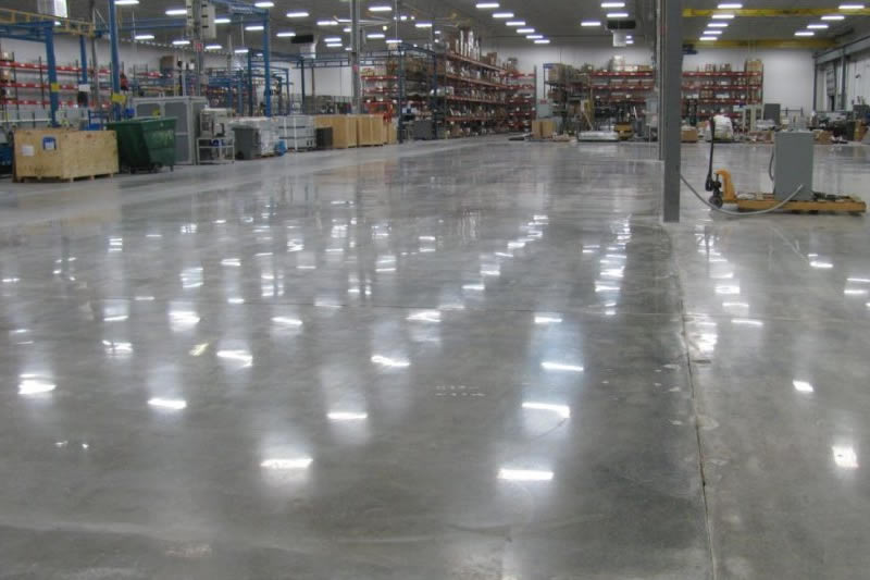 burnished concrete flooring
